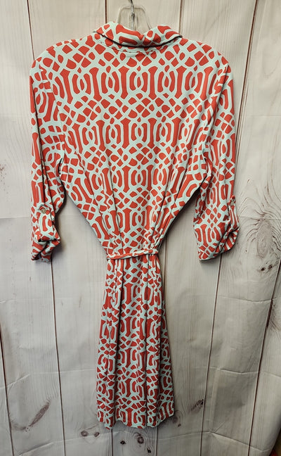 J McLaughlin Women's Size M Blue & Pink Dress