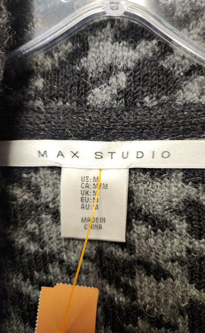 Max Studio Women's Size M Black & Gray Cardigan