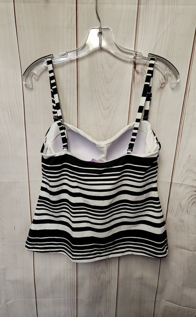 Jag Women's Size XL White & Black Swim Top