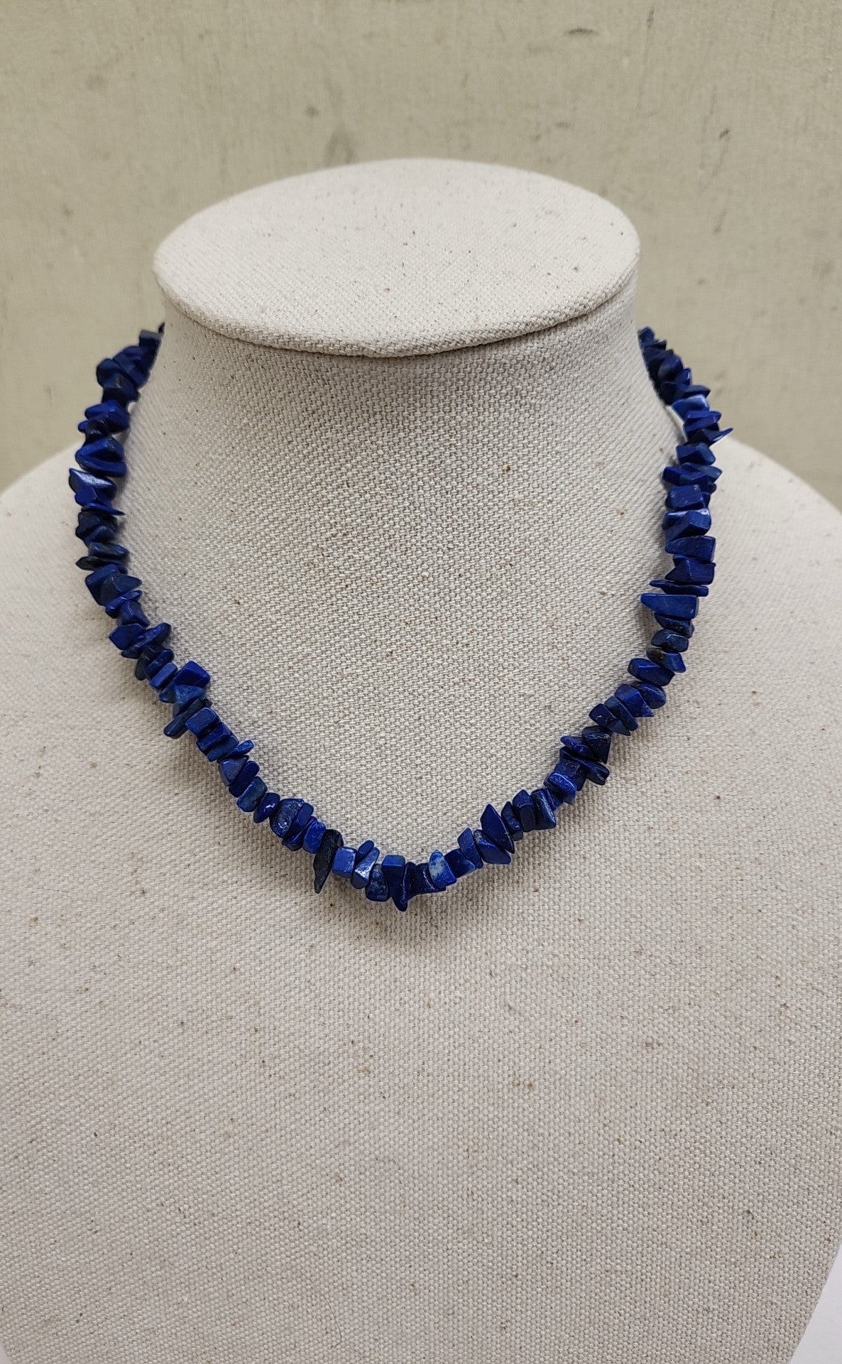Dark Blue Stone Beaeded Necklace