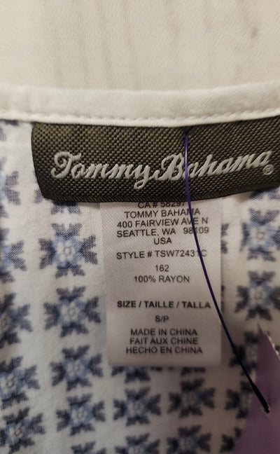 Tommy Bahama Women's Size S White & Blue Floral Cover-Up