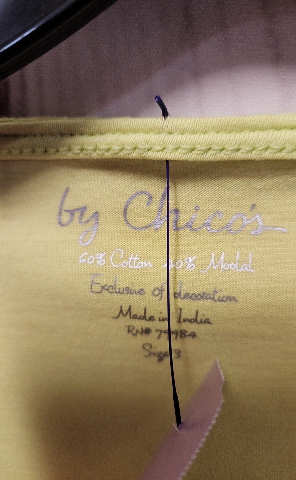 Chico's Women's Size 3 = US XL Lime Green Sleeveless Top