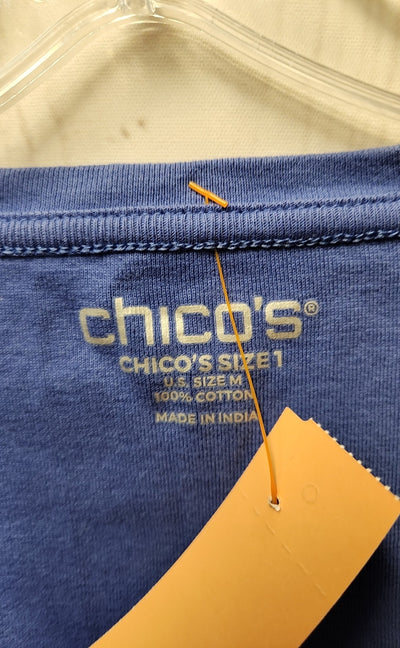 Chico's Women's Size 1 = US M Blue Sleeveless Top