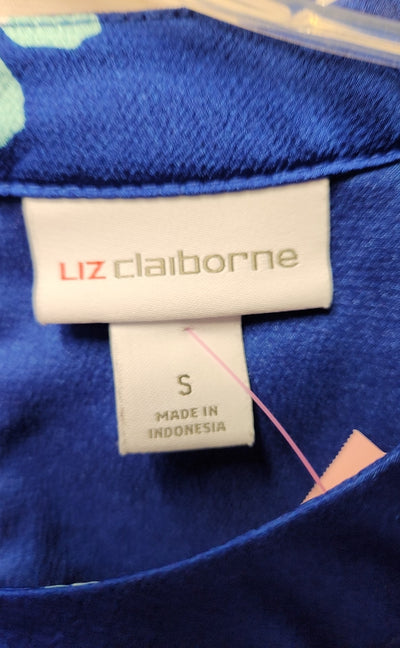 Liz Claiborne Women's Size S Blue Floral Sleeveless Top