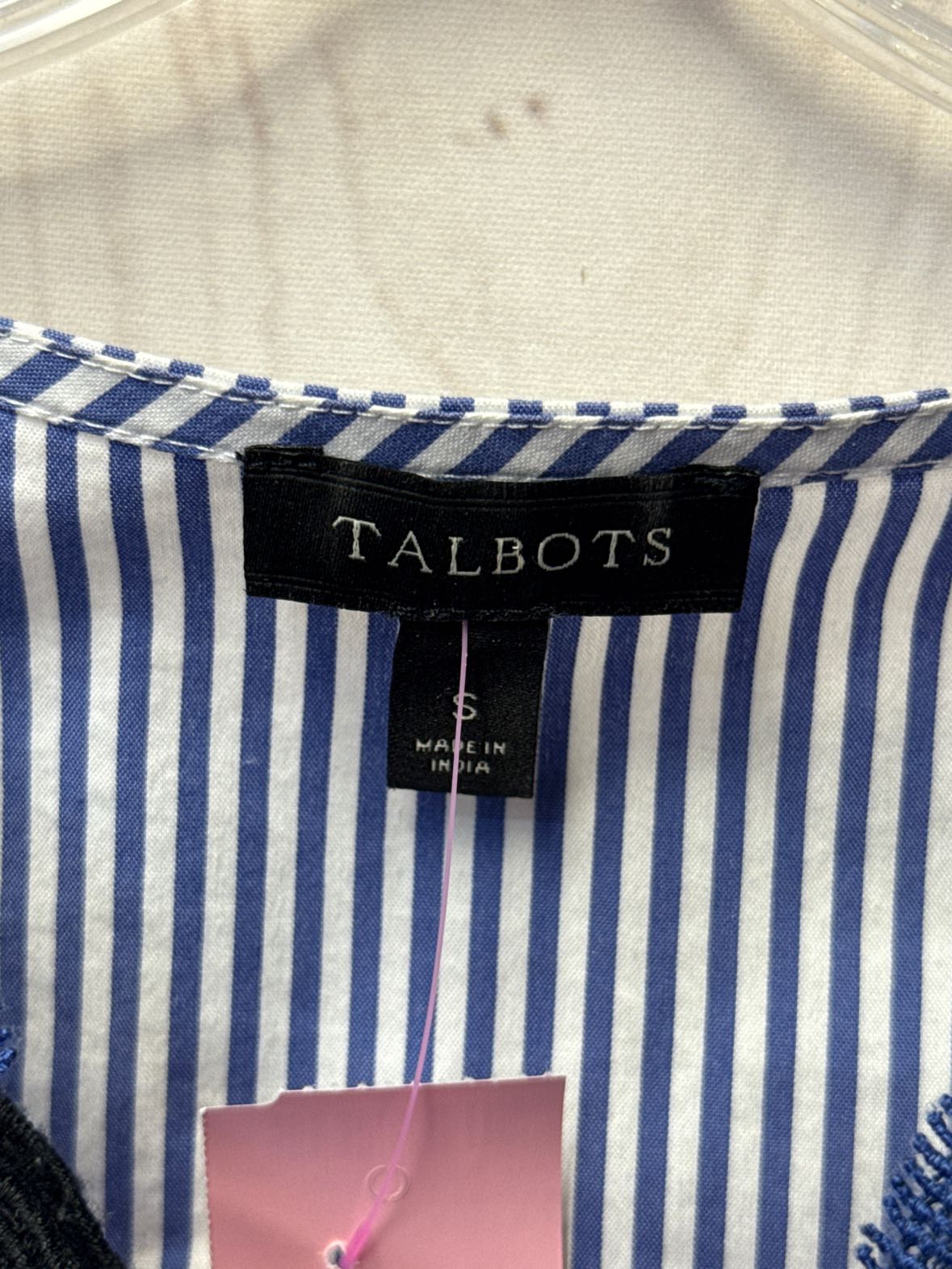 Talbots Women's Size S Blue 3/4 Sleeve Top