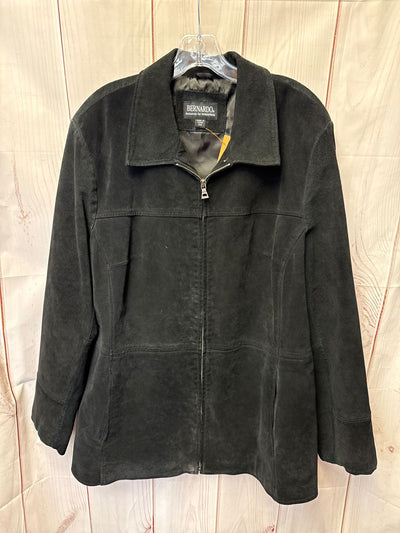 Bernardo Women's Size 2X Black Leather Jacket