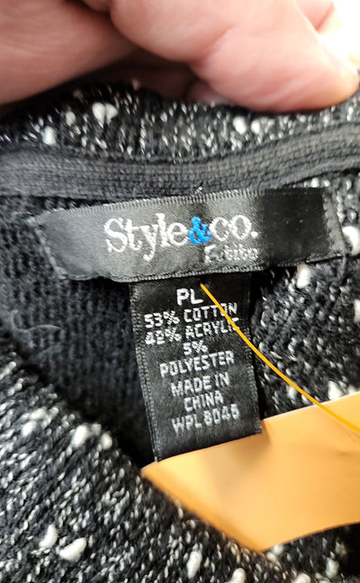 Style & Co Women's Size L Petite Black Sweater