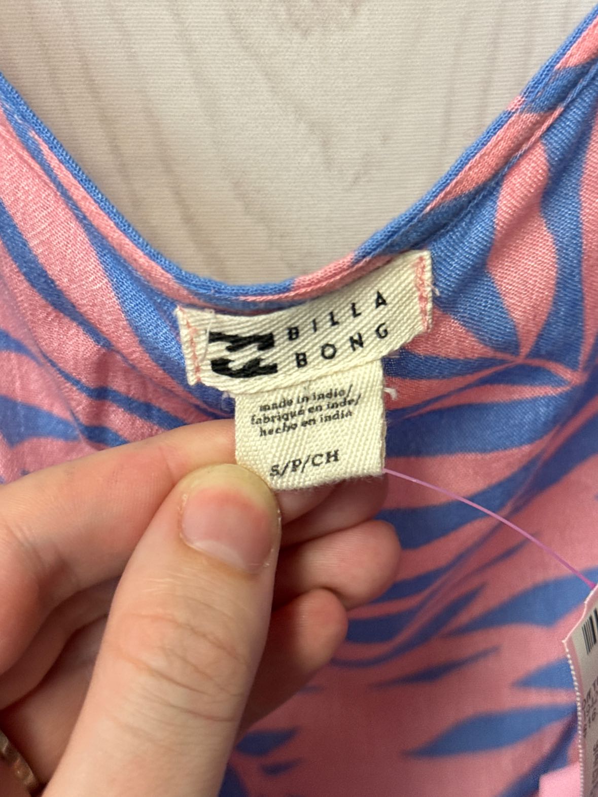 Billabong Women's Size S Blue & Pink Dress