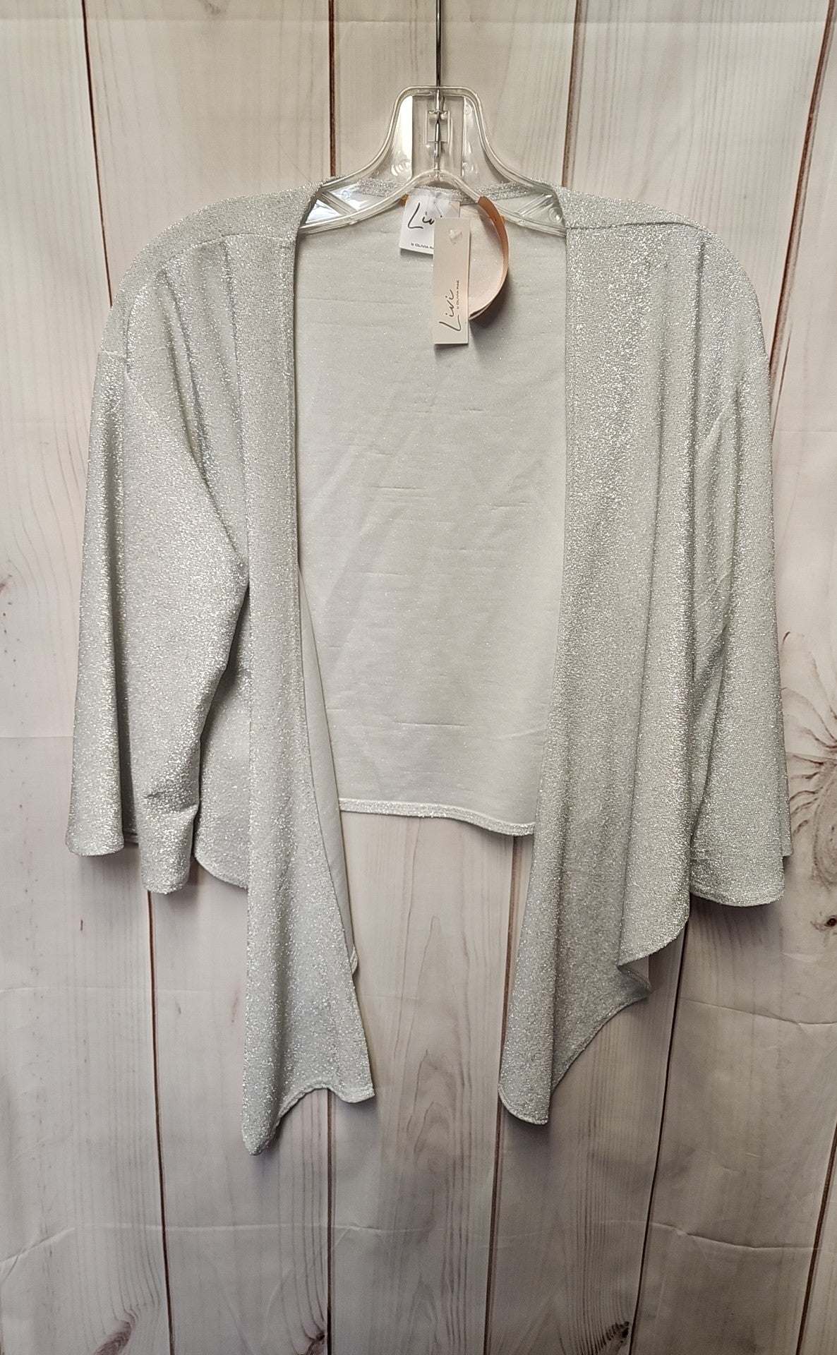 NWT Livi Women's Size M Silver Cardigan