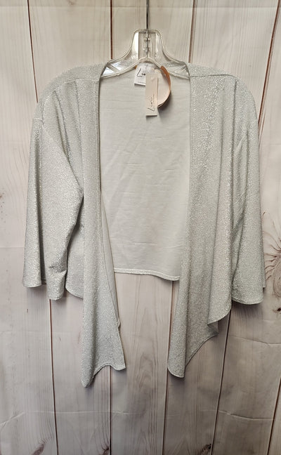NWT Livi Women's Size M Silver Cardigan