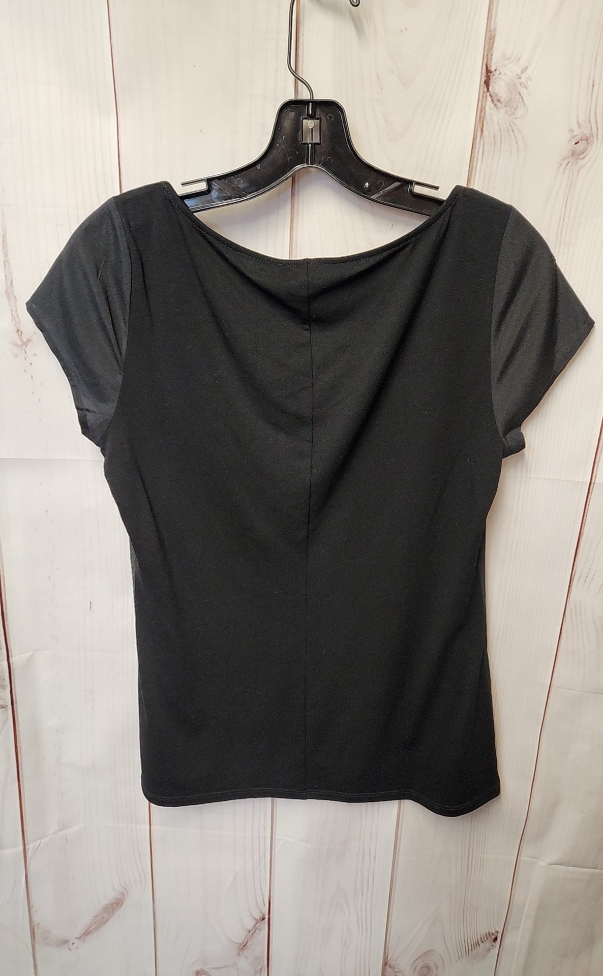 White House Black Market Women's Size S Black Short Sleeve Top