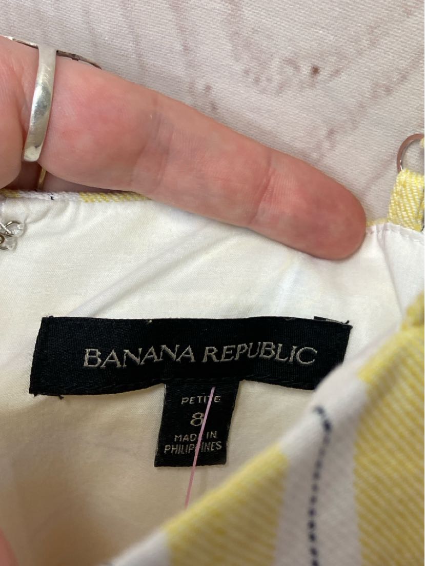 Banana Republic Women's Size 8 Petite Yellow Jumpsuit