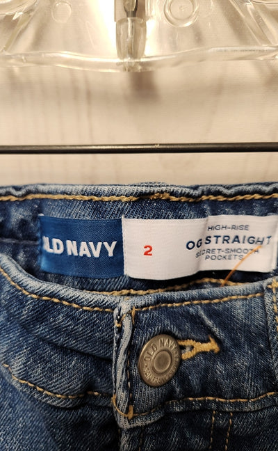 Old Navy Women's Size 26 (1-2) Blue Jeans High rise OG Straight