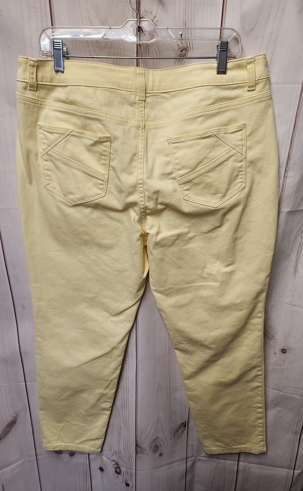 Christopher Banks Women's Size 33 (15-16) Yellow Jeans Signature Slimming
