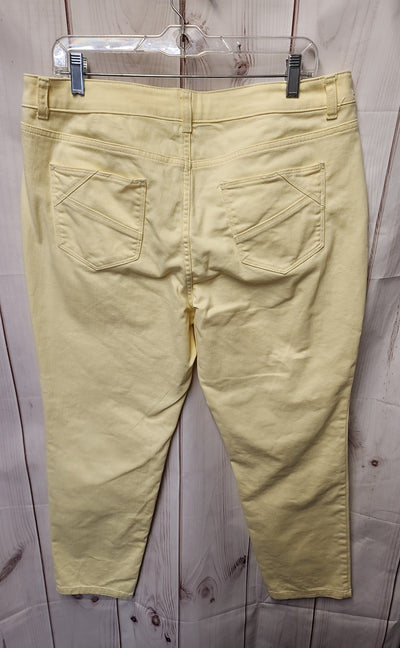 Christopher Banks Women's Size 33 (15-16) Yellow Jeans Signature Slimming