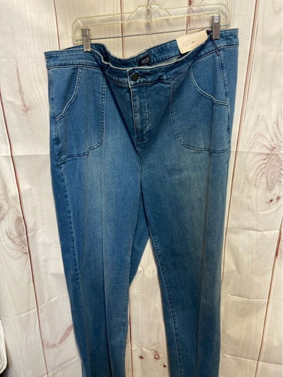 NYDJ Women's Size 20W Blue Denim Pants Jeans NWT  Wide Leg