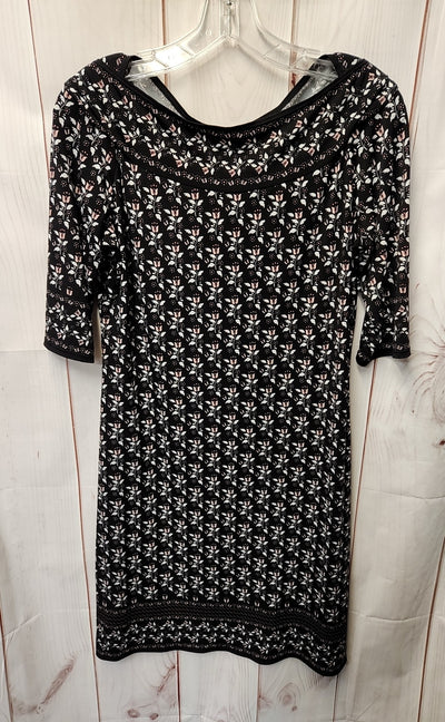 Max Studio Women's Size M Black Floral Dress