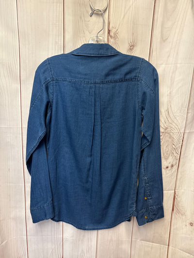 J Crew Women's Size 00 Blue Long Sleeve Top