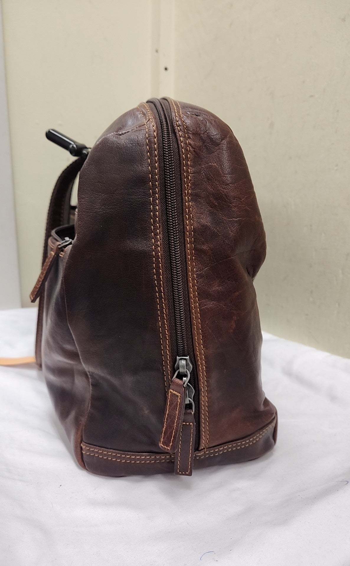 Jack Georges Brown Leather Duffle Bag