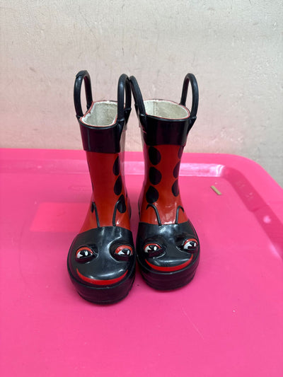 Western Chief Girl's Size 5 Red LadyBug Rain Boots