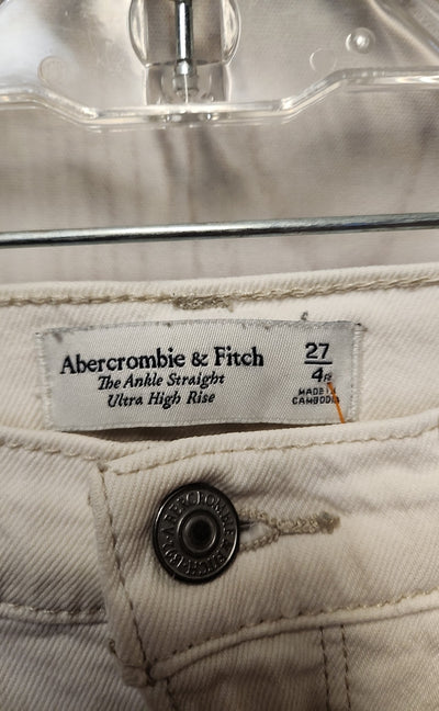 Abercrombie & Fitch Women's Size 27 (3-4) White Jeans THe Ankle Straight