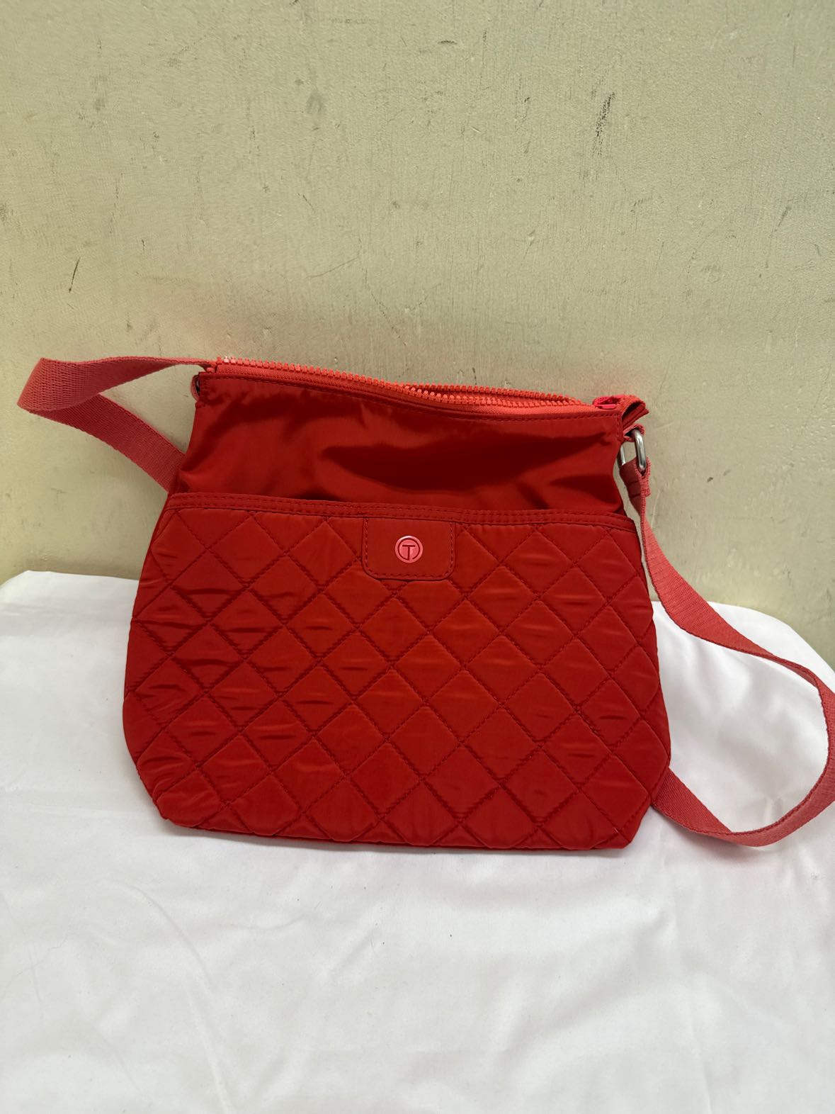 Talbots Red Quilted Purse Bag