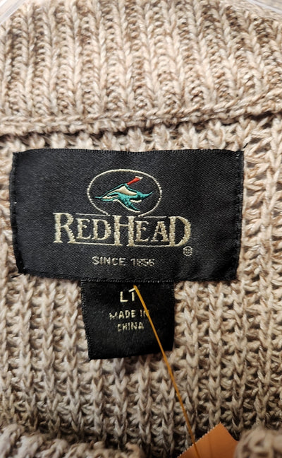 Red Head Men's Size L Tall Tan Sweater