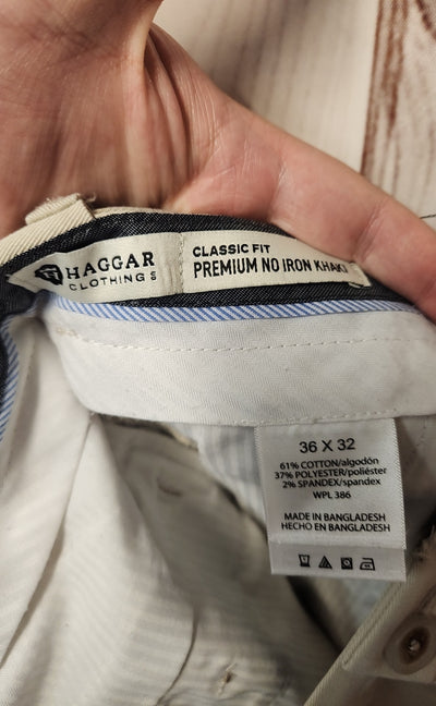 Haggar Men's Size 36x32 Beige Pants