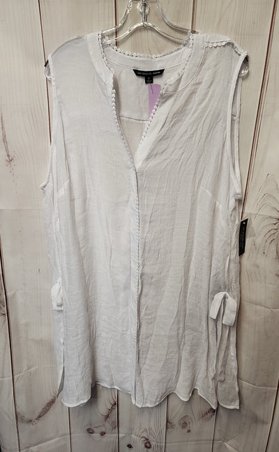 NWT Zac & Rachel Women's Size 2X White Cover-Up