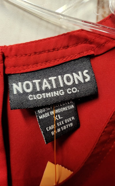 Notations Women's Size XL Red Sleeveless Top