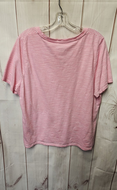 Talbots Women's Size 2X Pink Short Sleeve Top