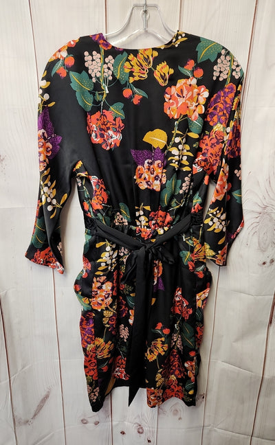 H&M Women's Size 6 Black Floral Dress