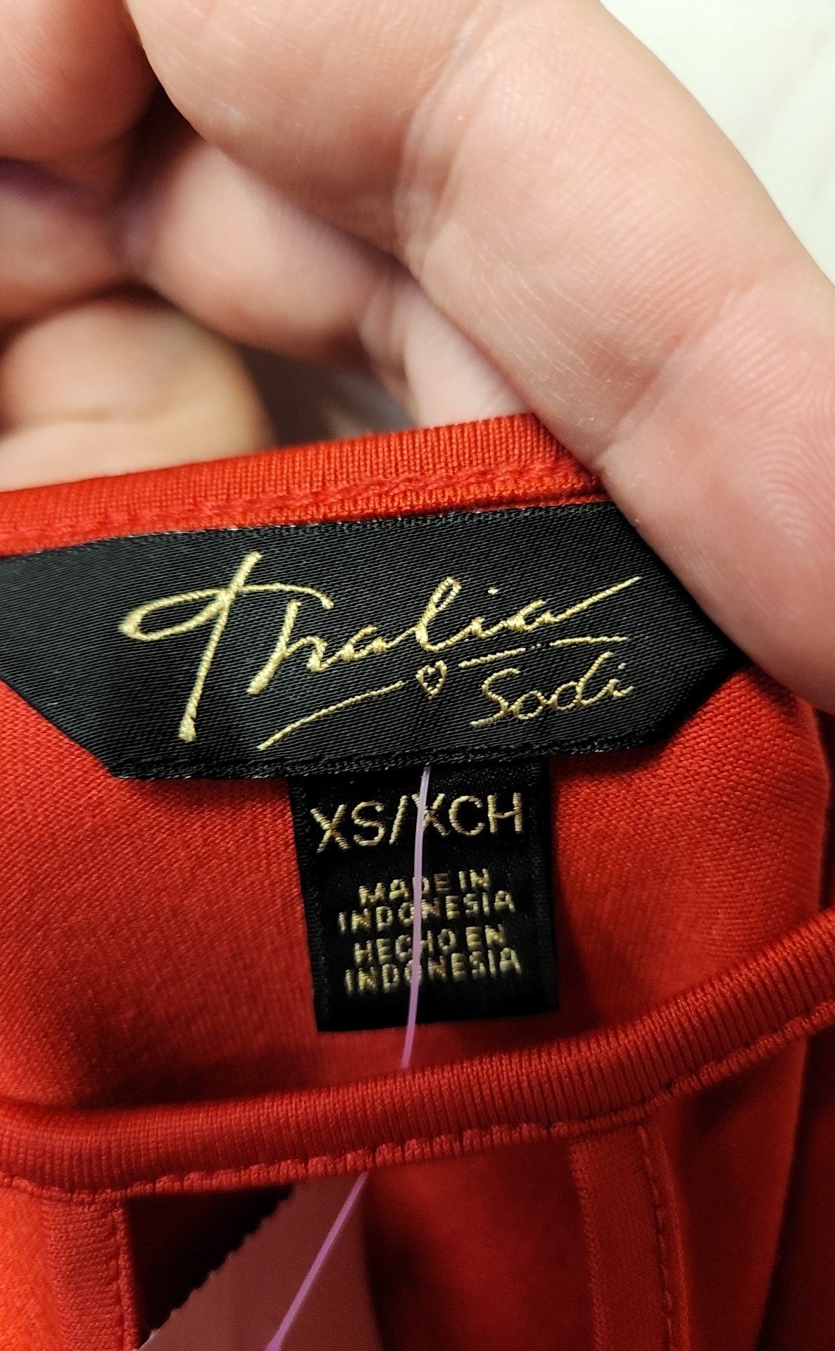 Thalia & Sodi Women's Size XS Red Sleeveless Top