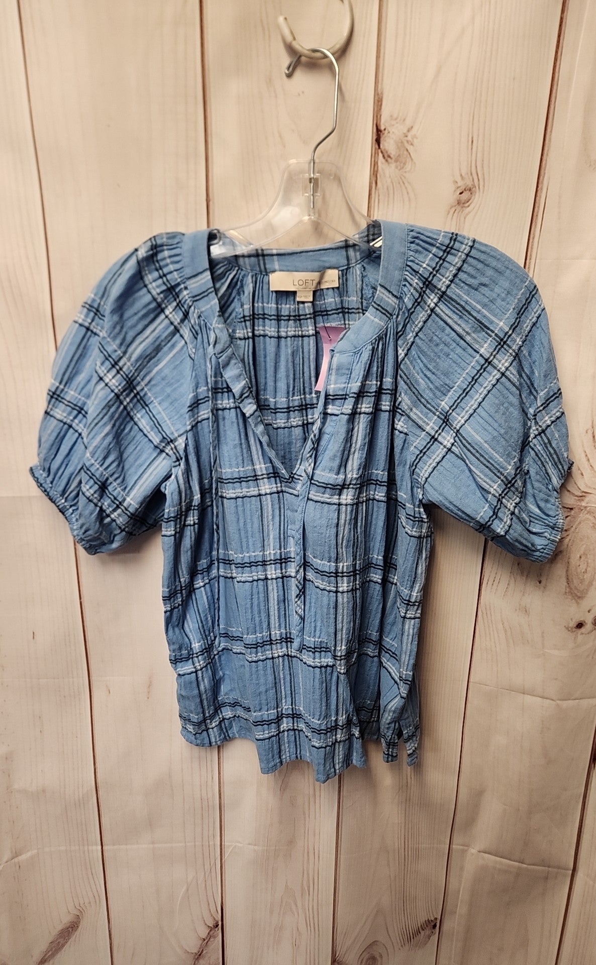 Loft Women's Size XS Petite Blue Short Sleeve Top