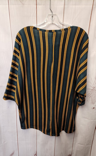 Olivia Blu Women's Size L Green Short Sleeve Top