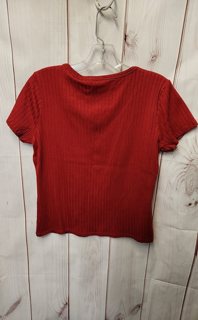 Cyrus Women's Size L Red Short Sleeve Top