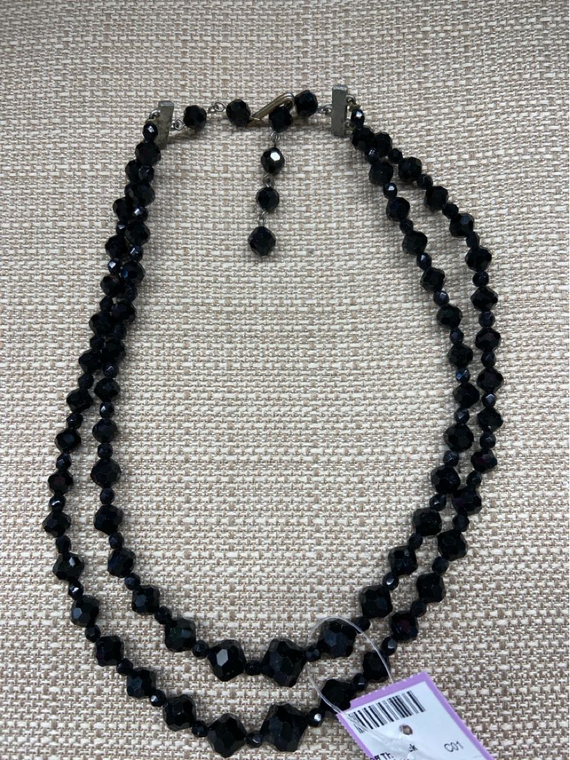 Black Bead Necklace