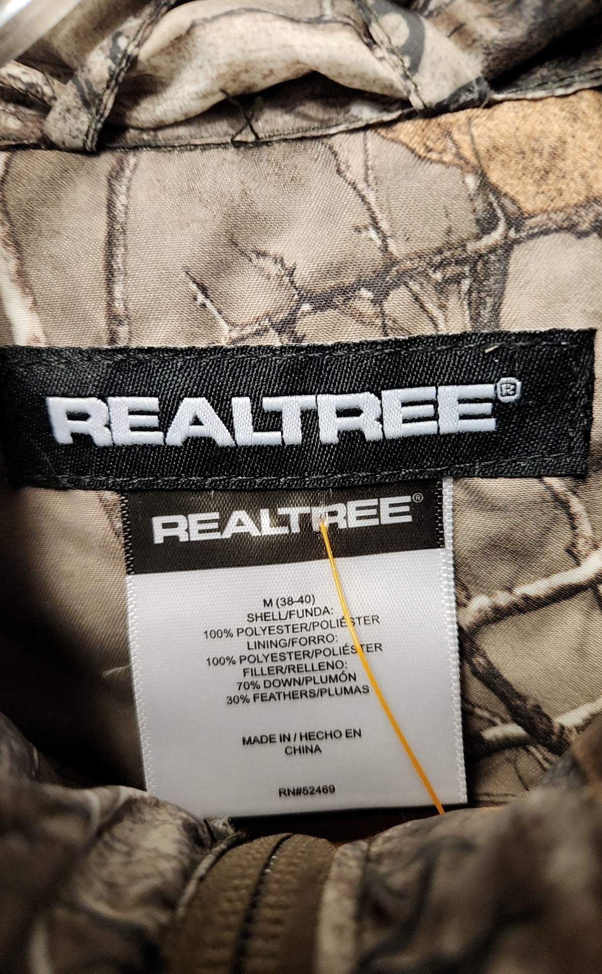 NWT Realtree Men's Size M Green Camoflauge Jacket