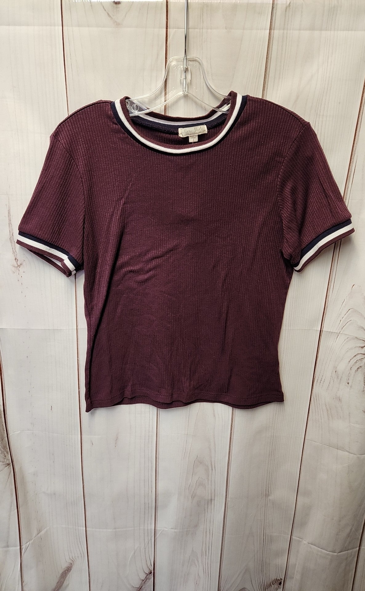 Ultra Flirt Women's Size L Maroon Short Sleeve Top