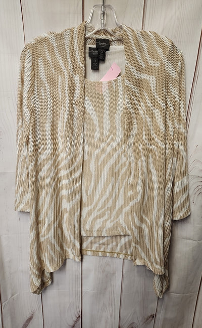 Chico's Women's Size 0 = US S White & Beige Shirt Set
