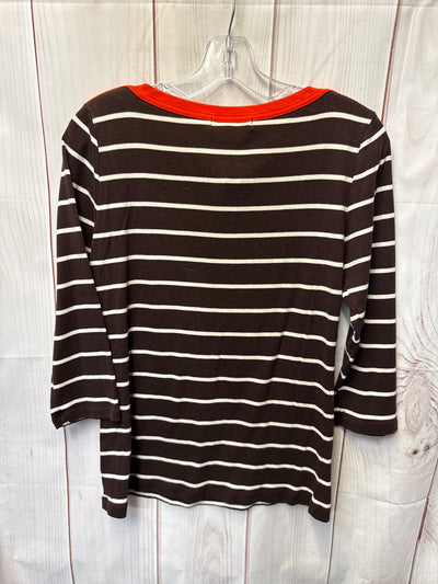 Lauren by Ralph Lauren Women's Size L Brown 3/4 Sleeve Top