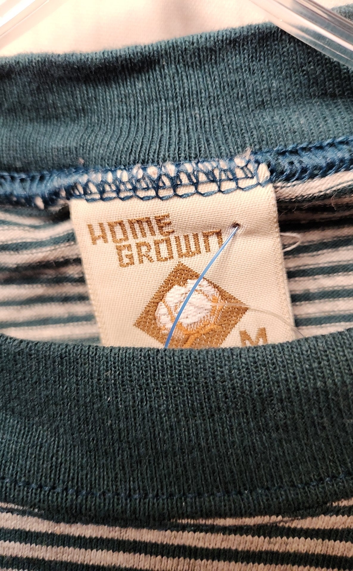 Home Grown Women's Size M Teal 3/4 Sleeve Top