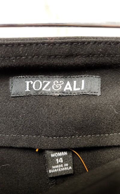 Roz & Ali Women's Size 14 Black Pants