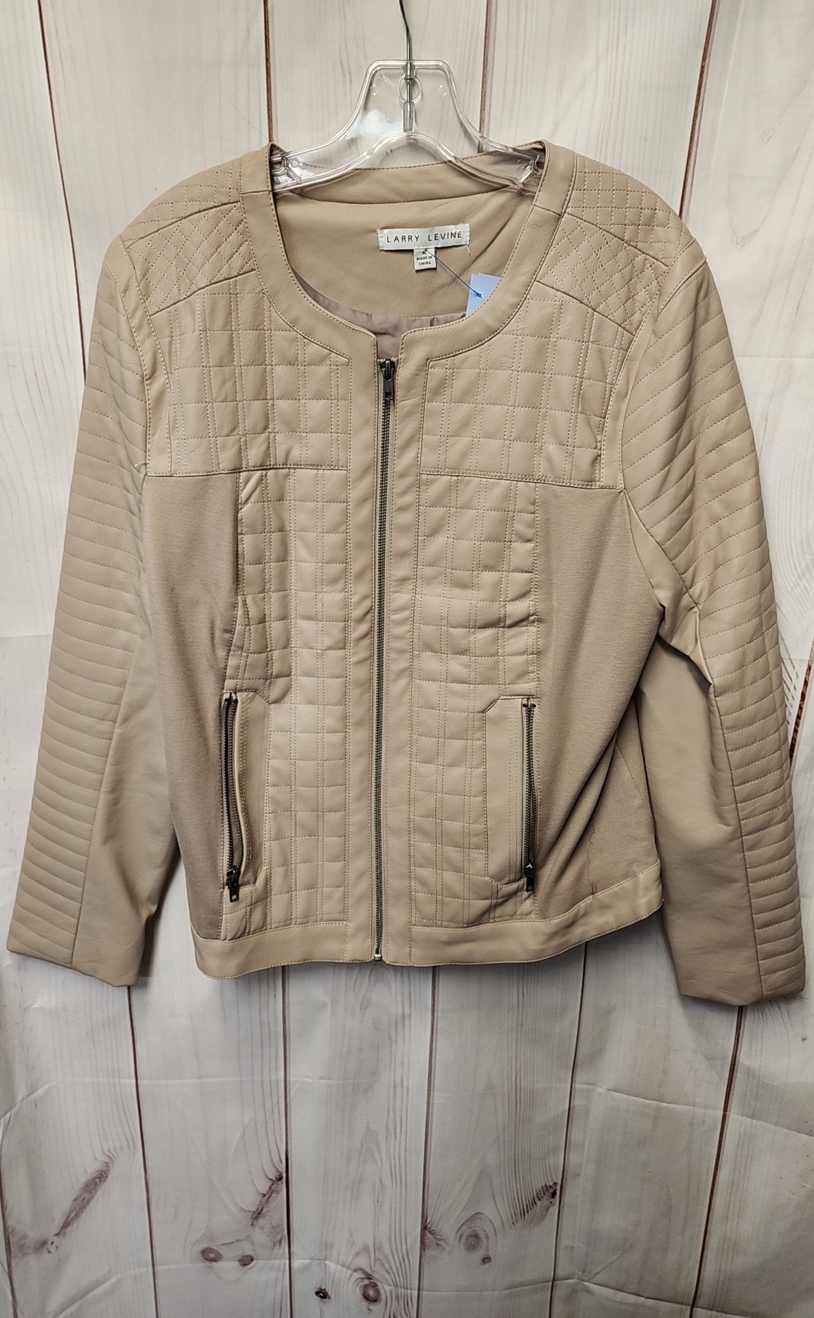 Larry Levine Women's Size XL Beige Jacket