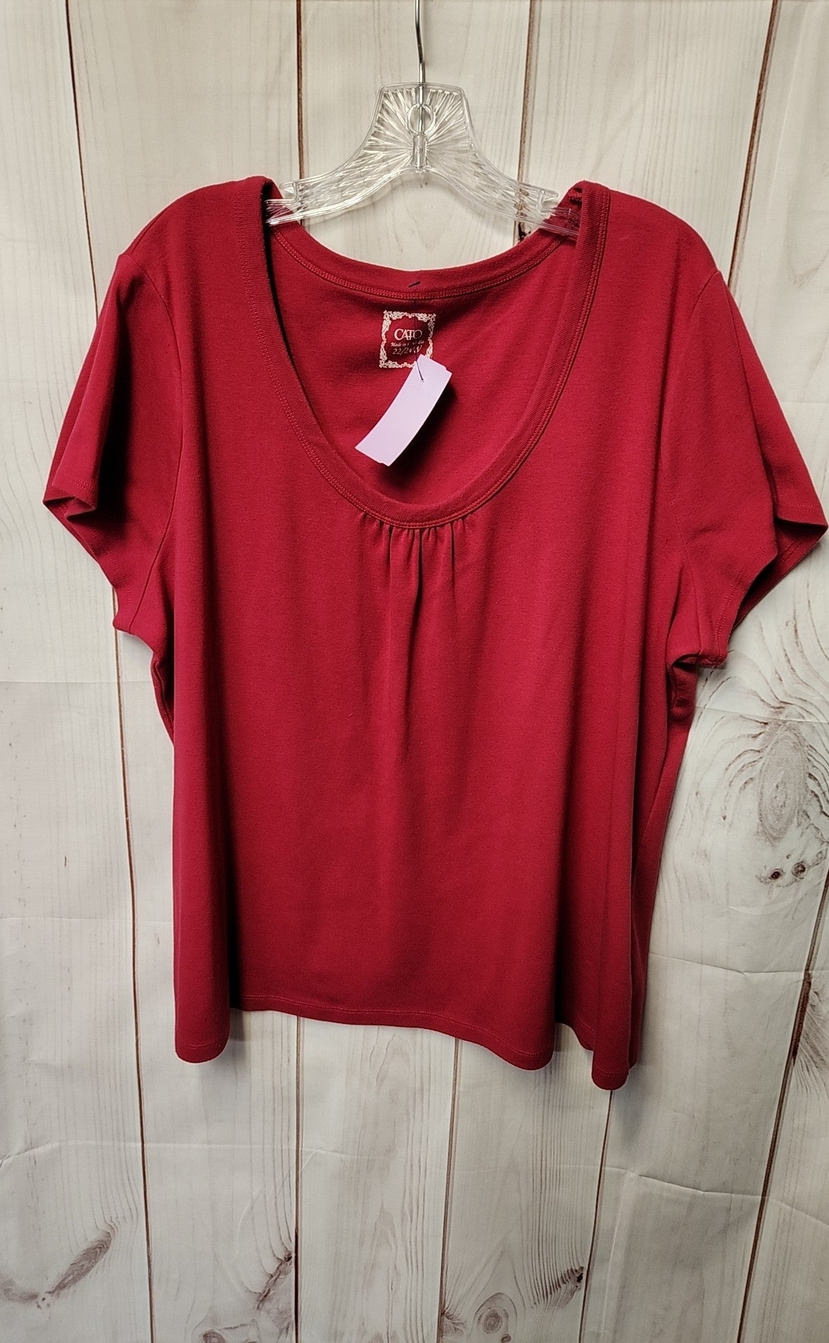 Cato Women's Size 22/24 Pink Short Sleeve Top