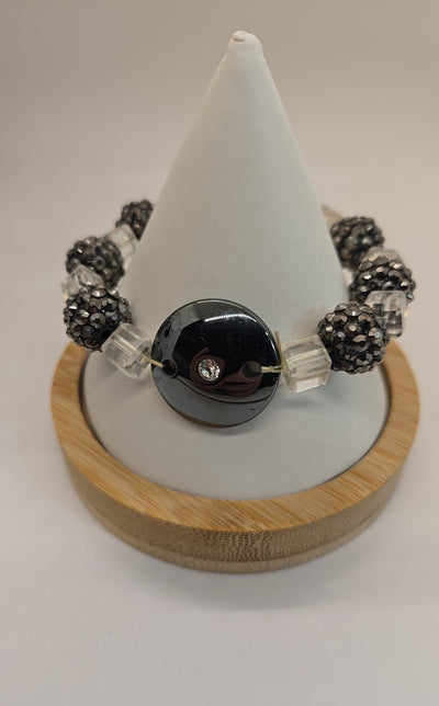 Black Beaded Bracelet