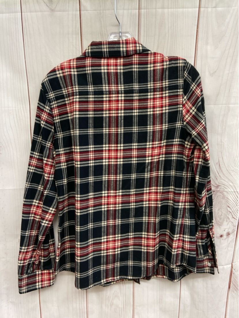 J McLaughlin Women's Size 6 Black & Red Long Sleeve Top