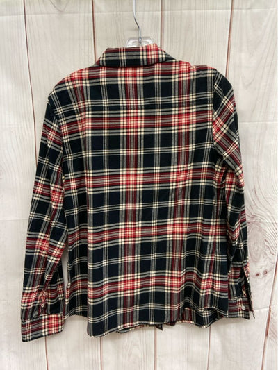 J McLaughlin Women's Size 6 Black & Red Long Sleeve Top