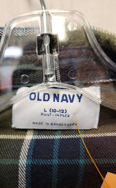 Old Navy Boy's Size 10/12 Green Shirt