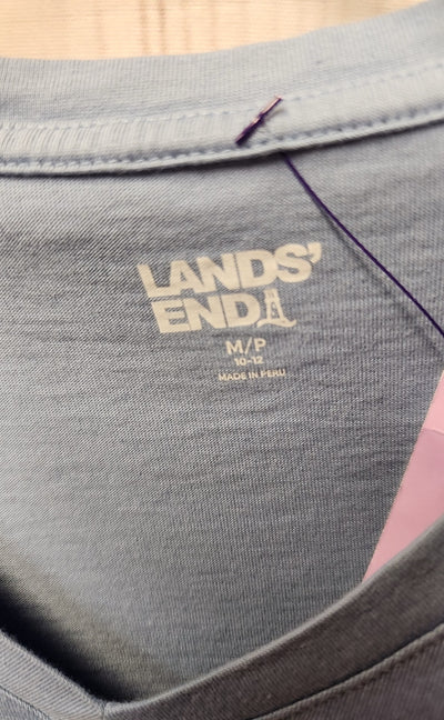 Lands End Women's Size M Petite Blue Long Sleeve Top
